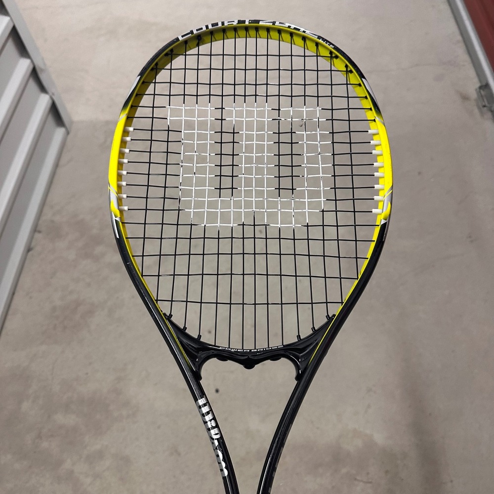 Wilson Court Zone Tennis Racquet Power Bridge Technology Yellow Black Grip 4 3/8 - Picture 3 of 14